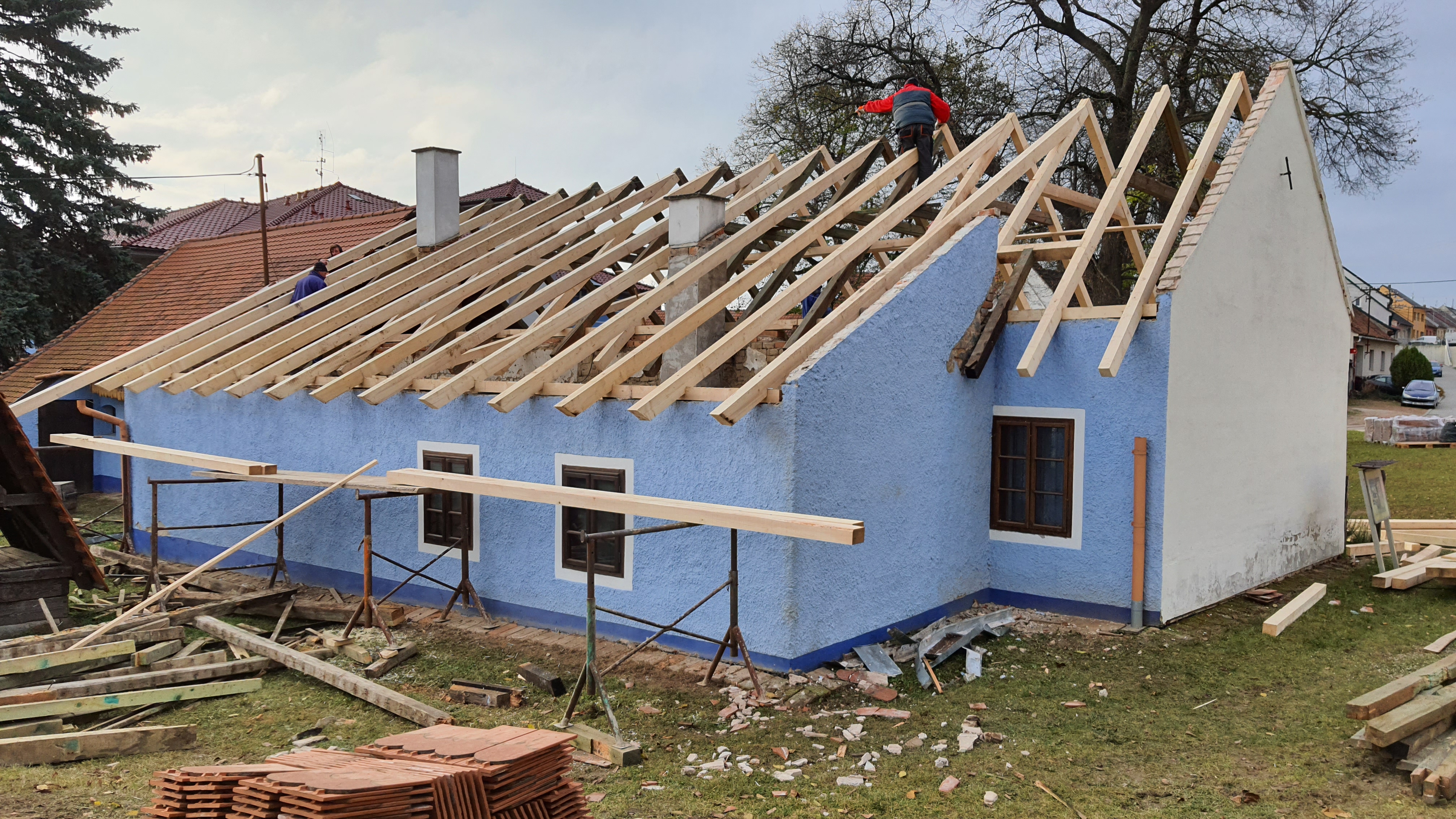 Výměna části krokví