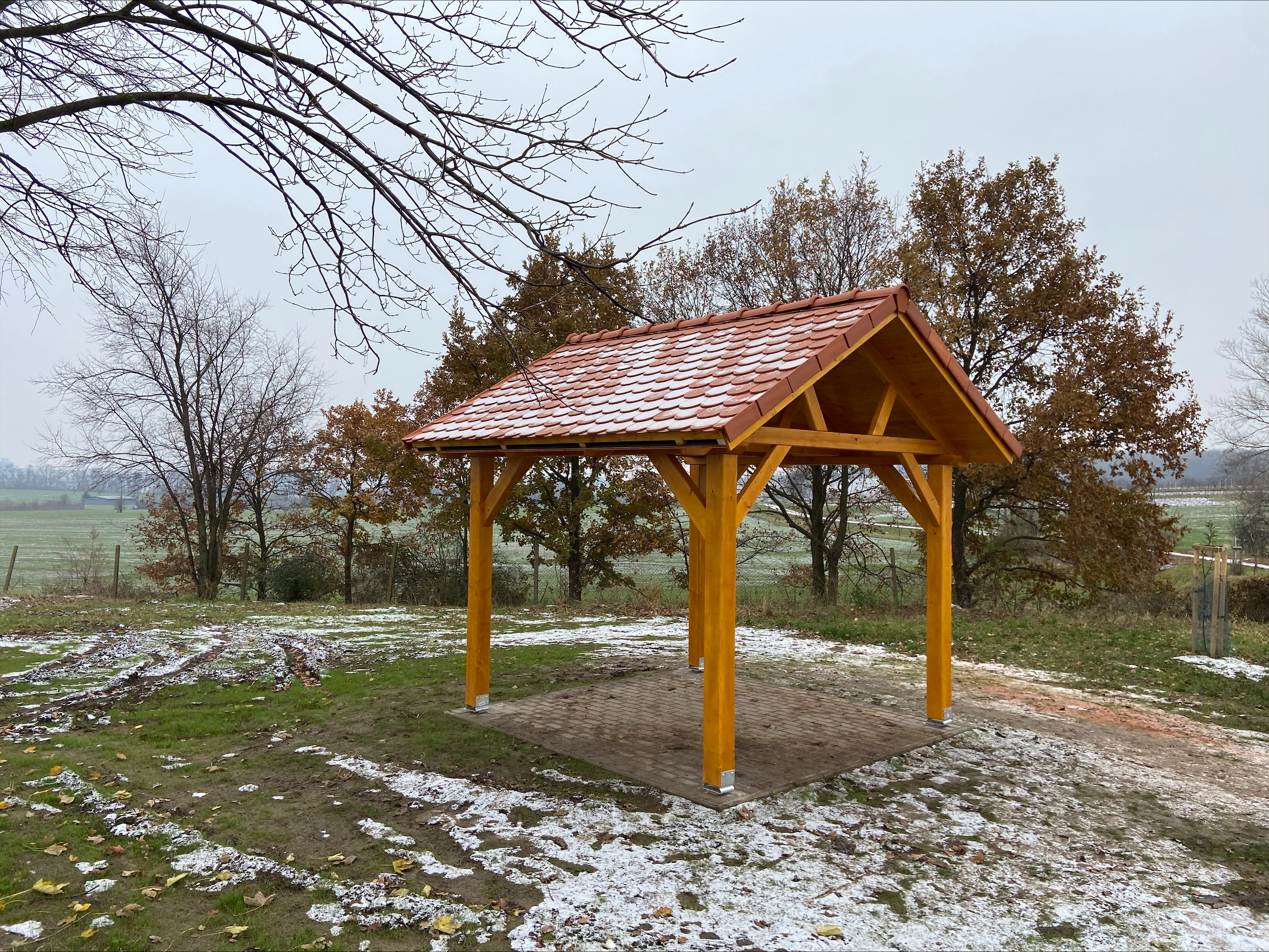 Nový altán u kynologického cvičiště